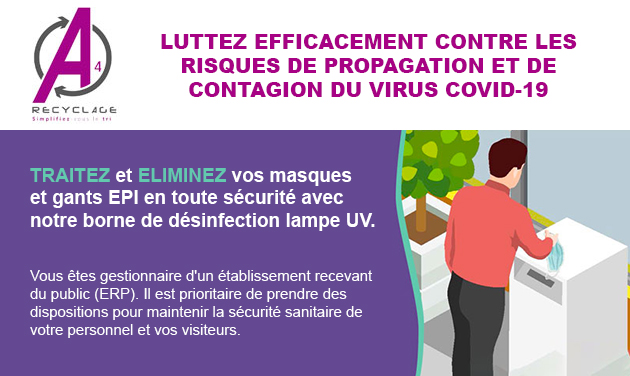 TRAITEZ et ELIMINEZ vos masques et gants EPI en toute sécurité avec